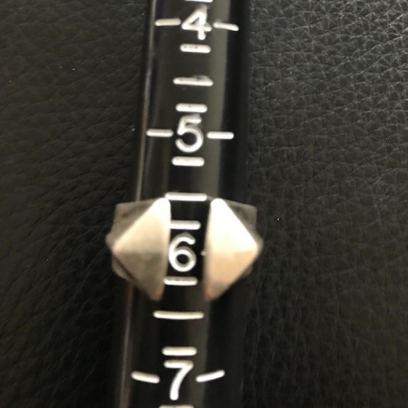 Sold- do it bid Anna Greta Eker Sterling Prism ring sz 6 - Picture 5 of 8